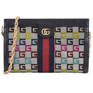 GUCCI Black Leather Shoulder Bag